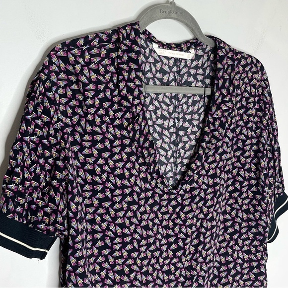 Zara Size Large Kidcore Sneaker 80s 90s Blouse Collared - Picture 1 of 6